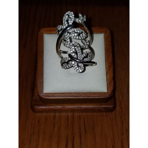 Victoria Wieck 2.55ct Absolute™ "Butterflies" Sterling Silver Ring 9 j100344 - Picture 1 of 5